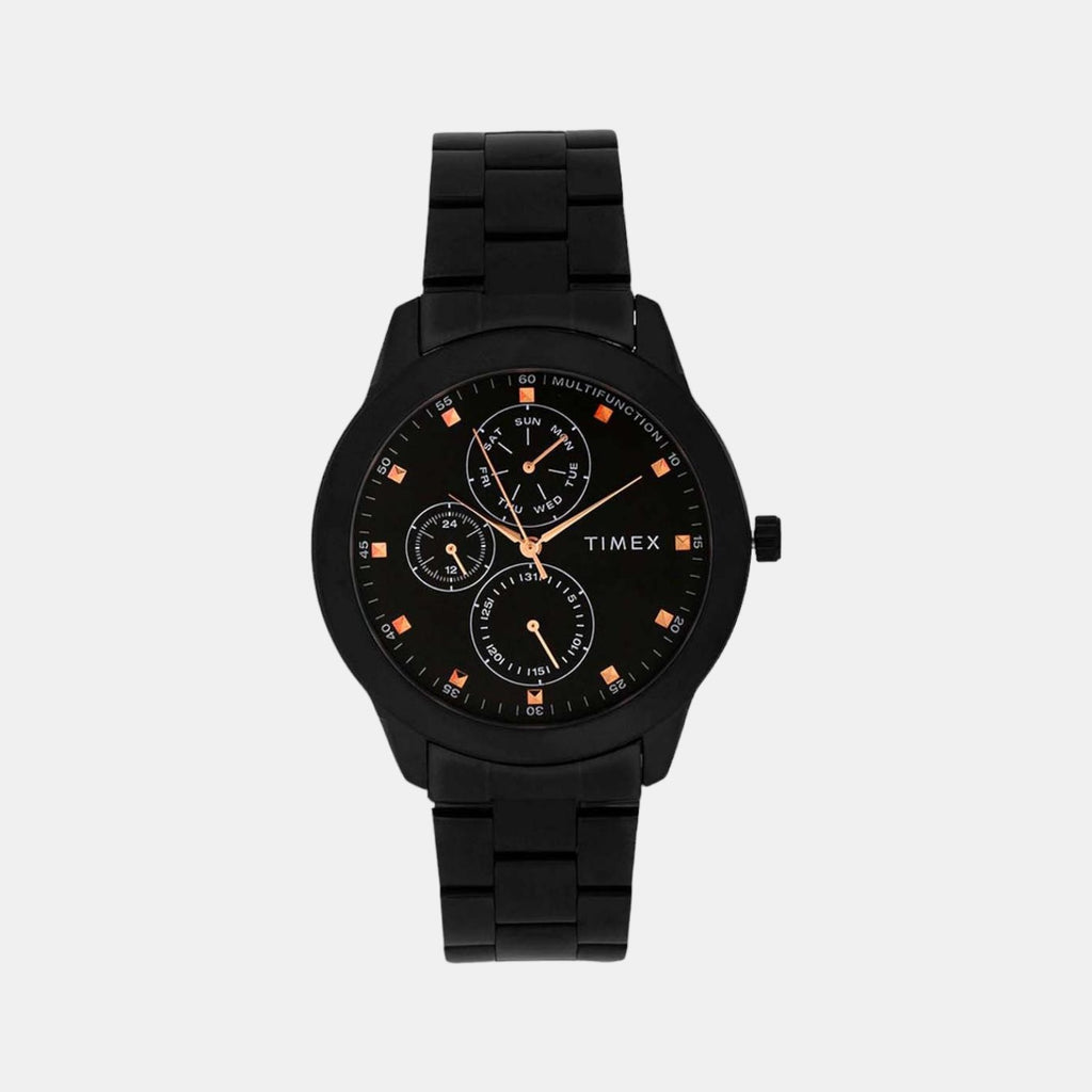 Timex Round Black Chronograph watch