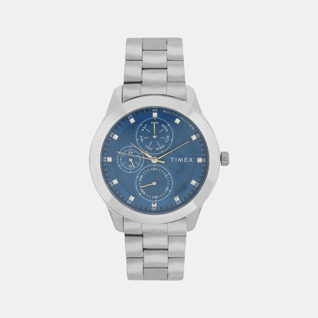 Timex Round Blue Chronograph watch