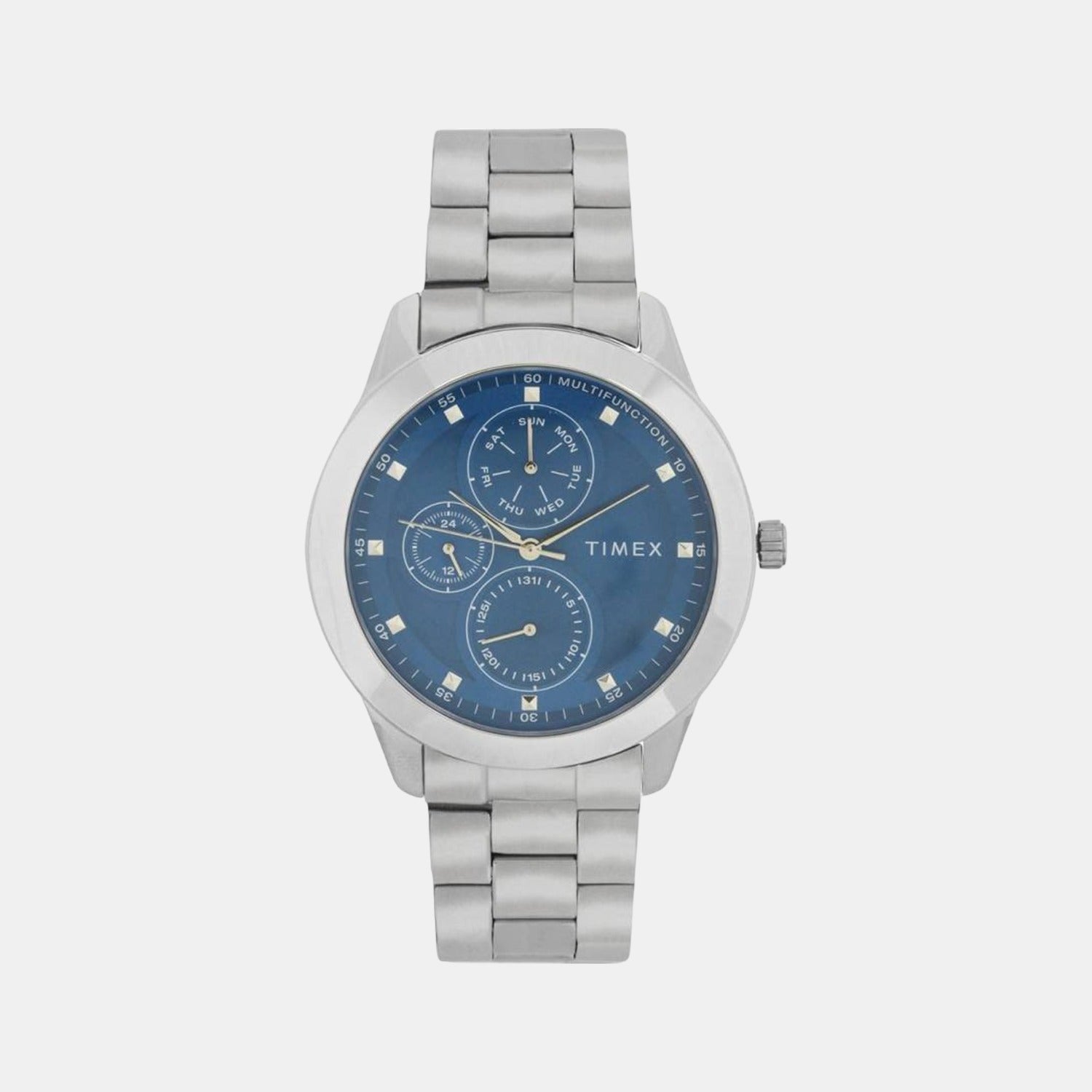 Timex Round Blue Chronograph watch