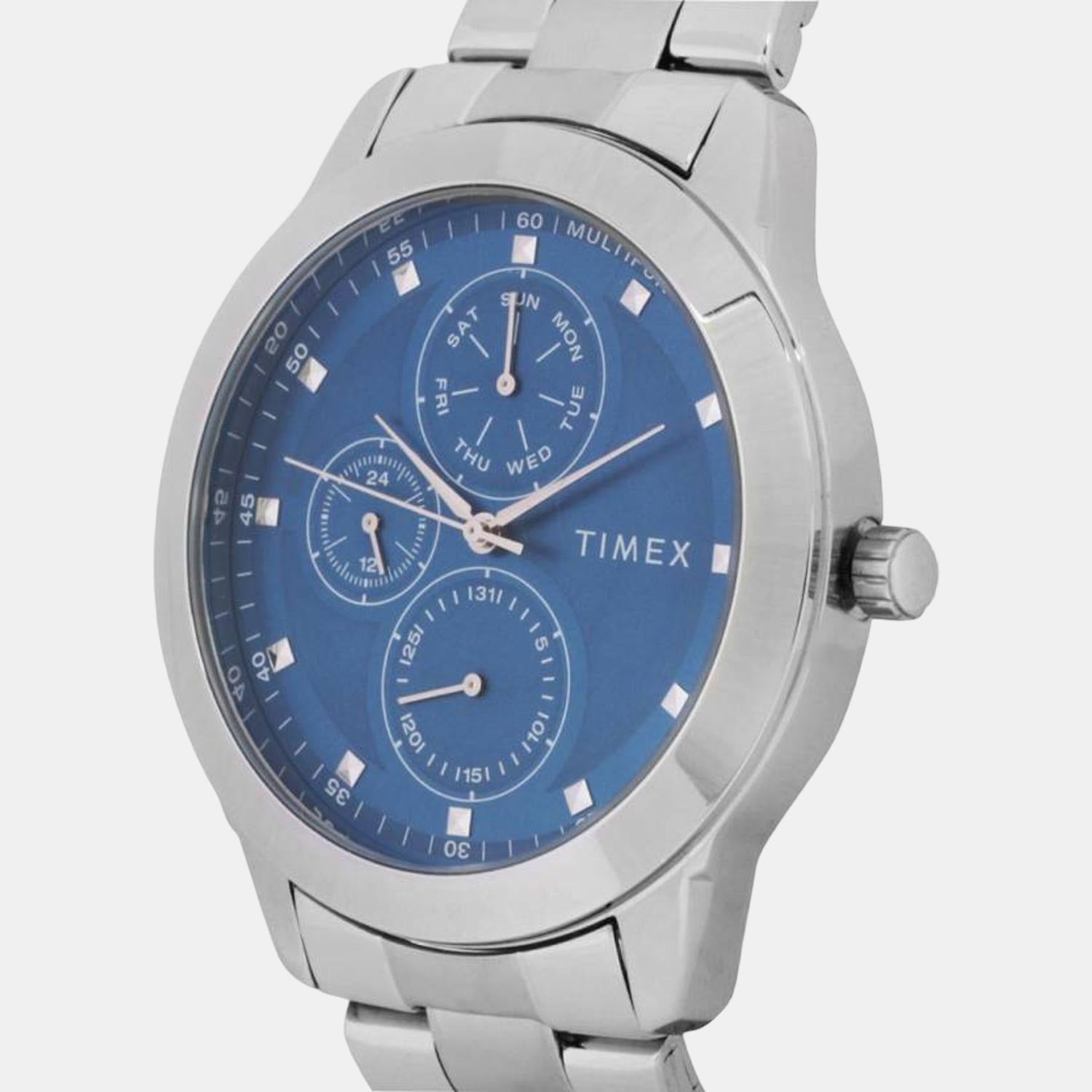 Timex Men Round Blue watch
