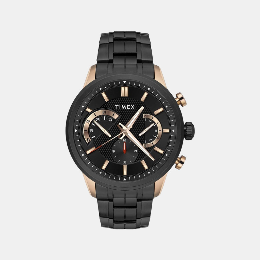 Timex Round Black Chronograph watch