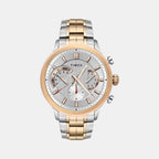 Timex Round Silver Chronograph watch