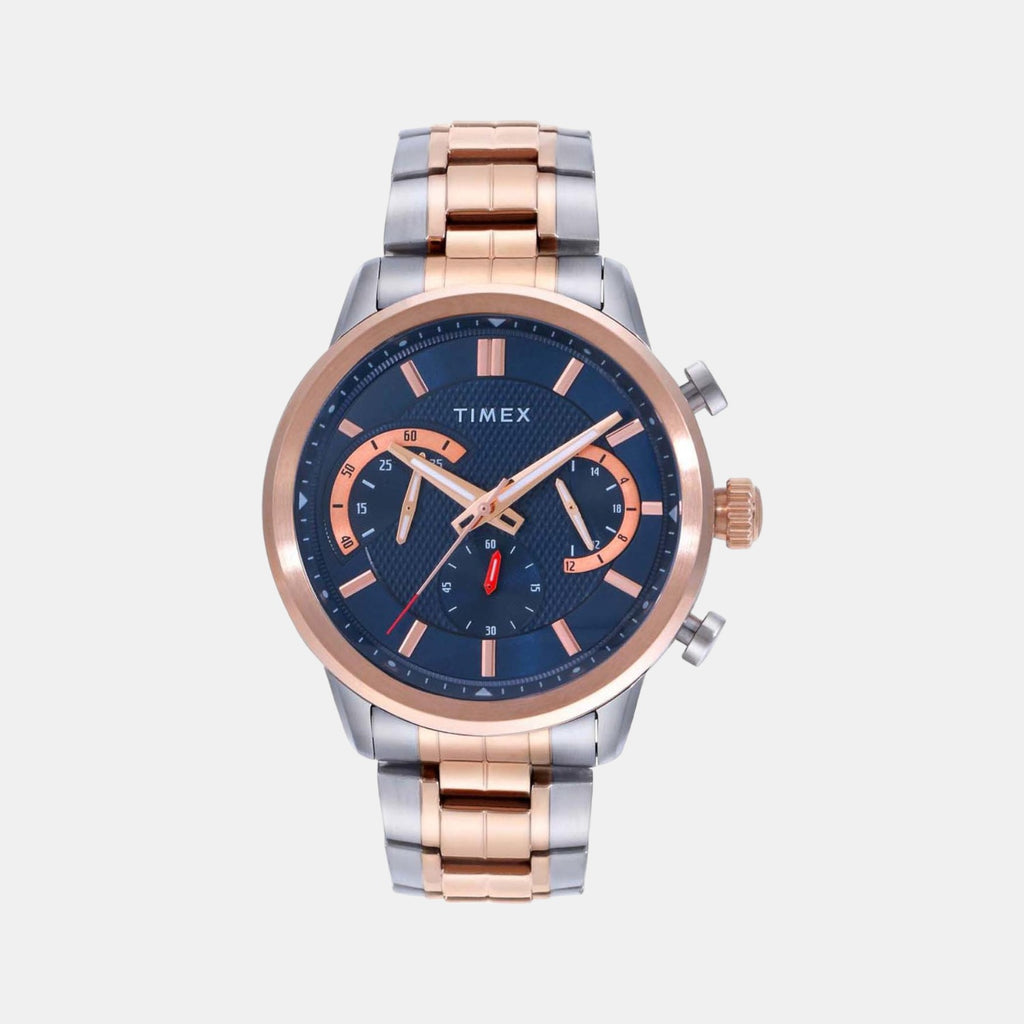 Timex Round Blue Chronograph watch