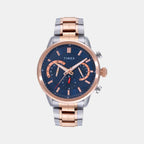 Timex Round Blue Chronograph watch