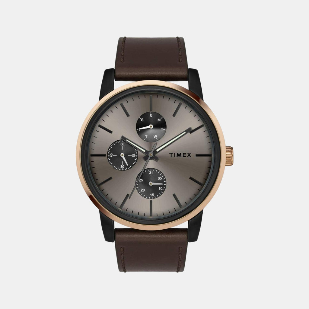 Timex Round Brown Multi-Function watch