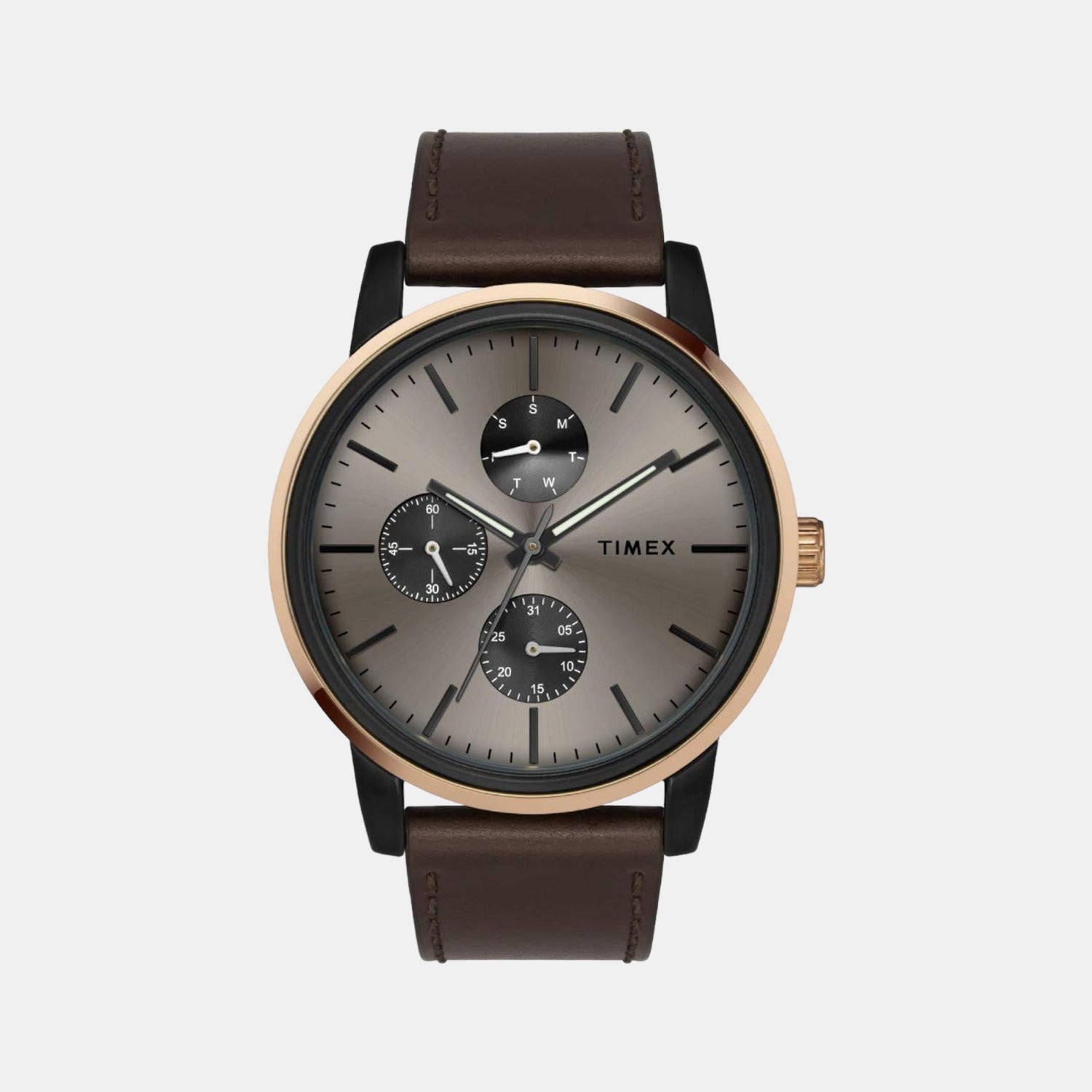 Timex Round Brown Multi-Function watch