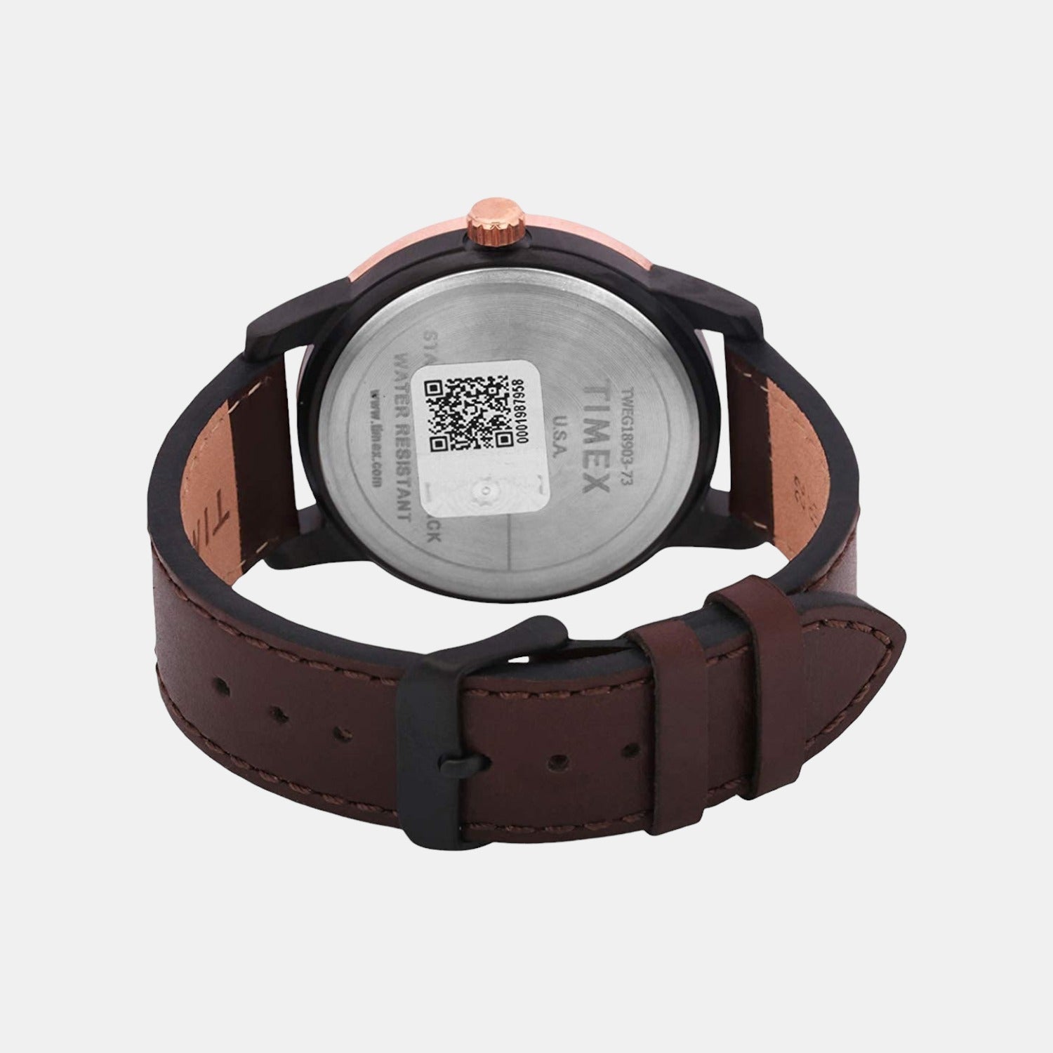 Timex Men Round Brown watch
