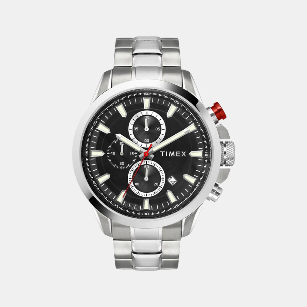 Timex Round Black Chronograph watch