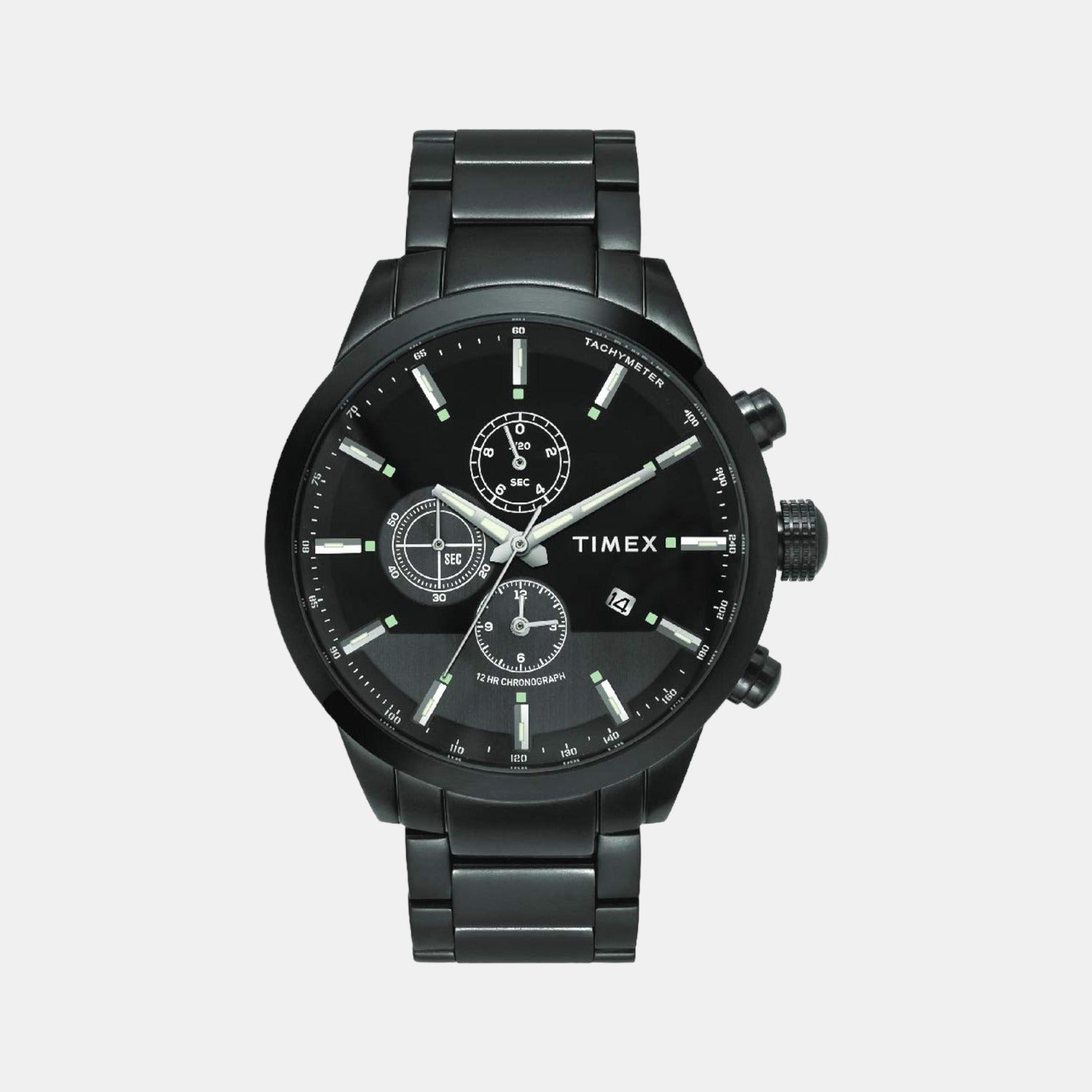 Timex Round Black Chronograph watch