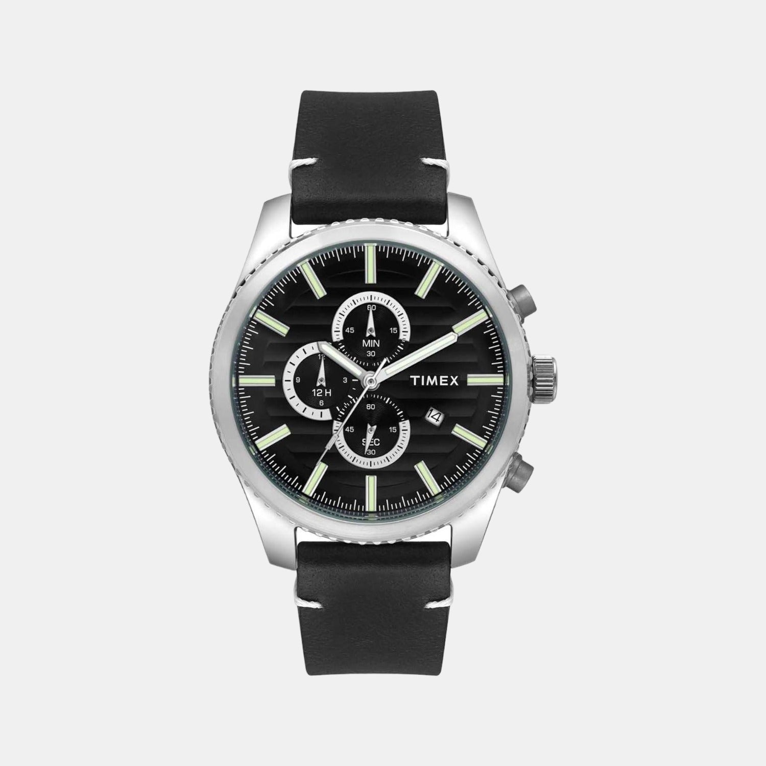 Timex Round Black Chronograph watch
