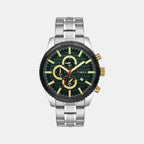 Timex Round Green Chronograph watch