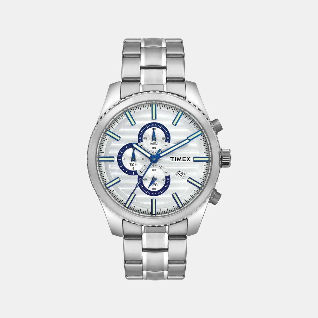 Timex Round Silver Chronograph watch
