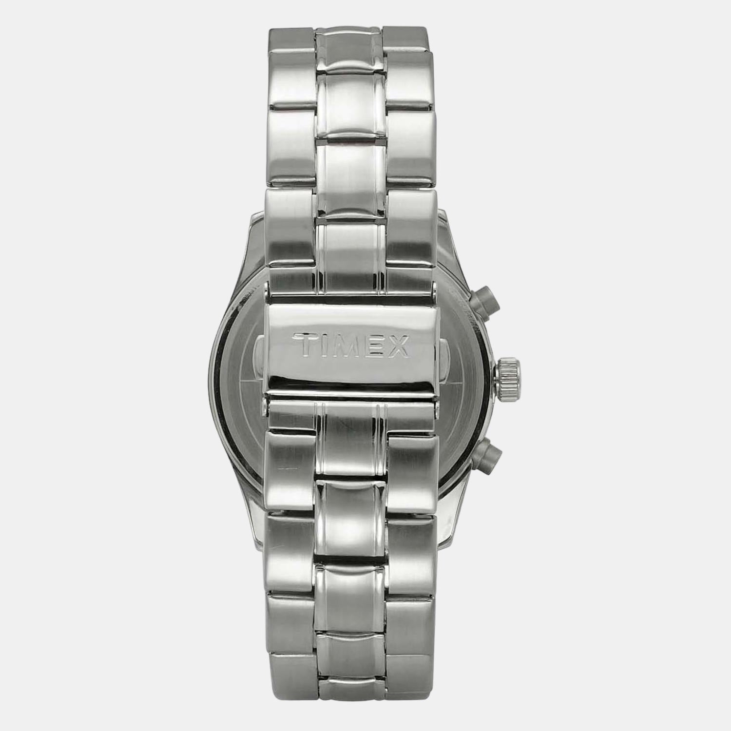Timex Men Round Silver watch
