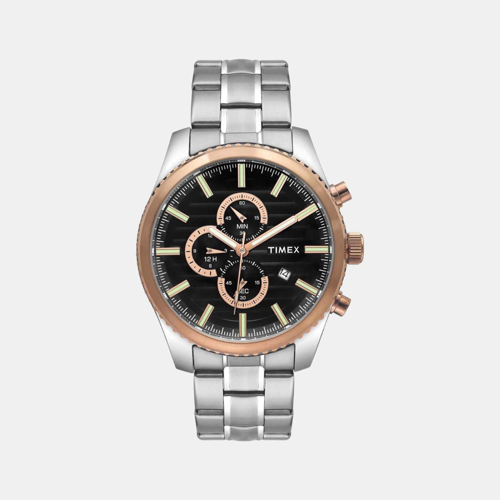 Timex Round Black Chronograph watch