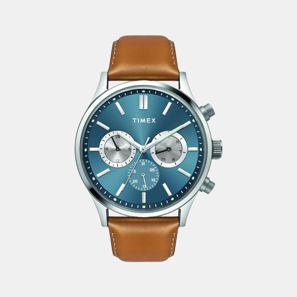 Timex Round Blue Chronograph watch
