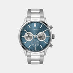 Timex Round Blue Chronograph watch