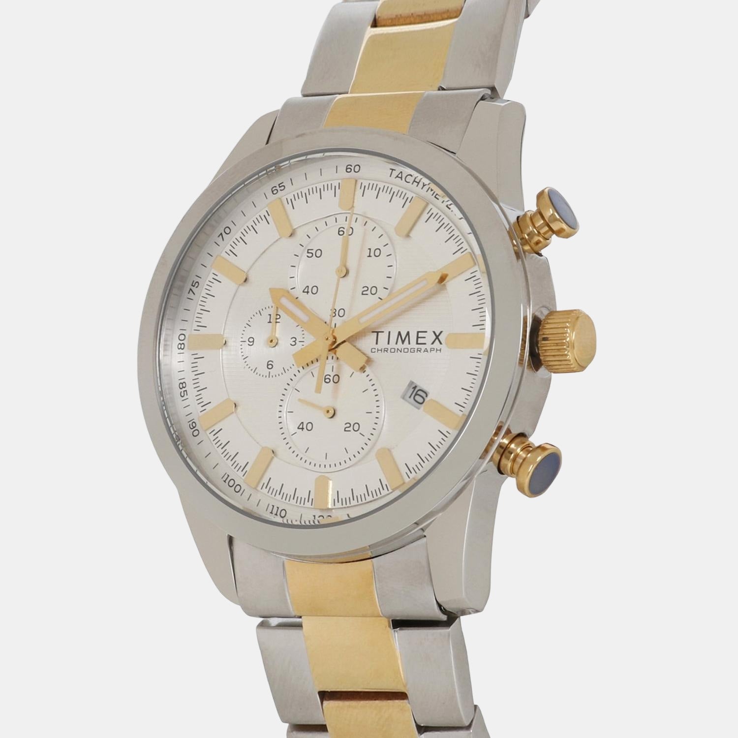 Timex Men Round Silver watch