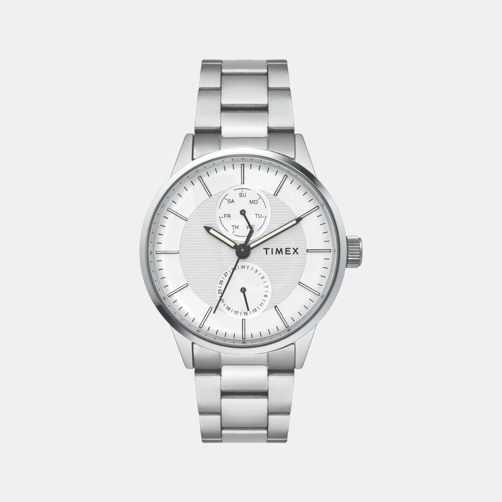 Timex Round Silver Chronograph watch
