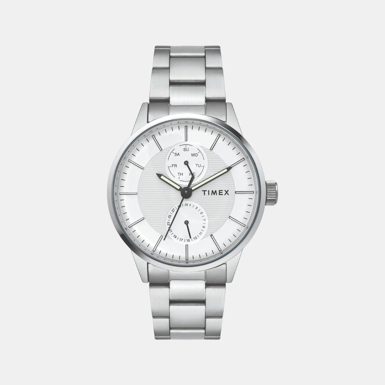 Timex Round Silver Chronograph watch