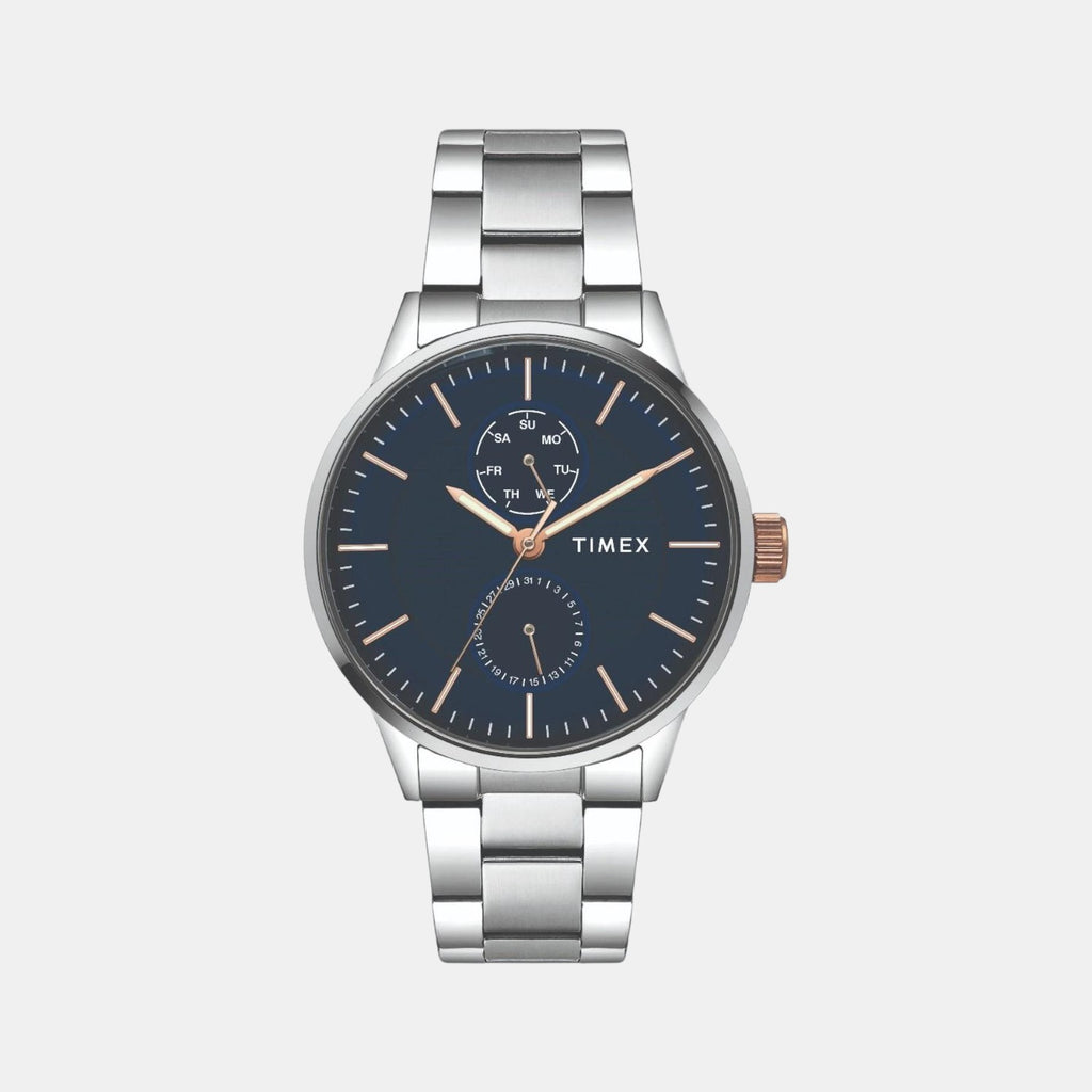 Timex Round Blue Chronograph watch