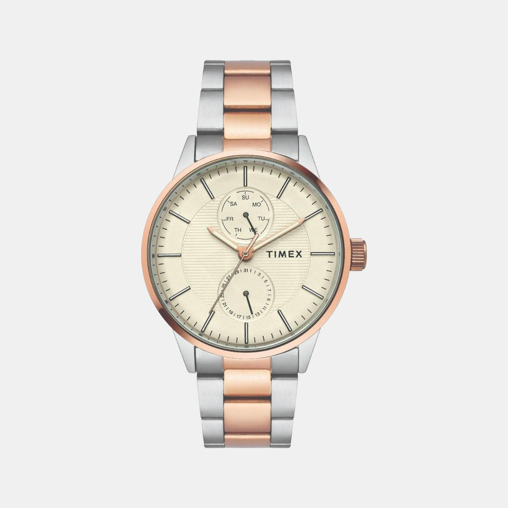 Timex Round Beige Chronograph watch
