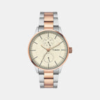 Timex Round Beige Chronograph watch