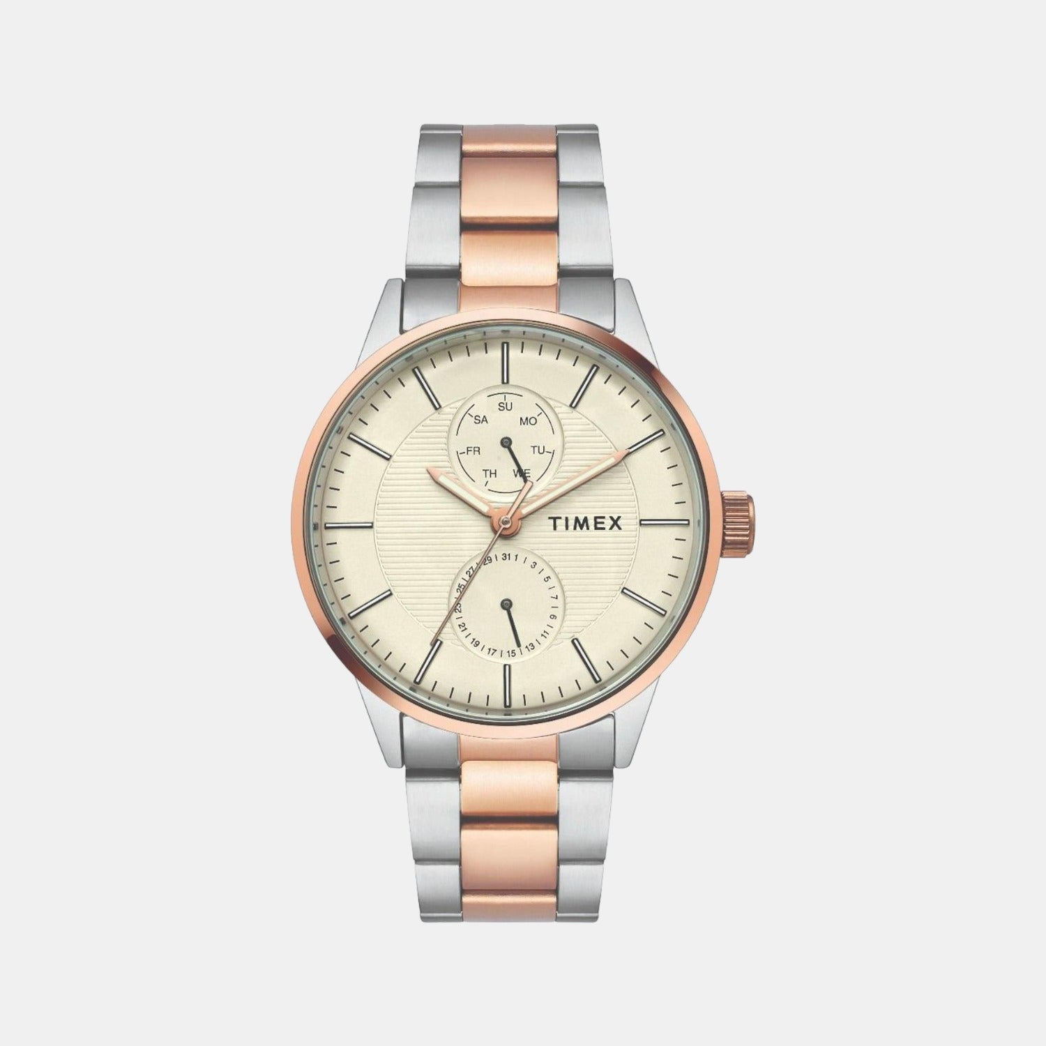 Timex Round Beige Chronograph watch