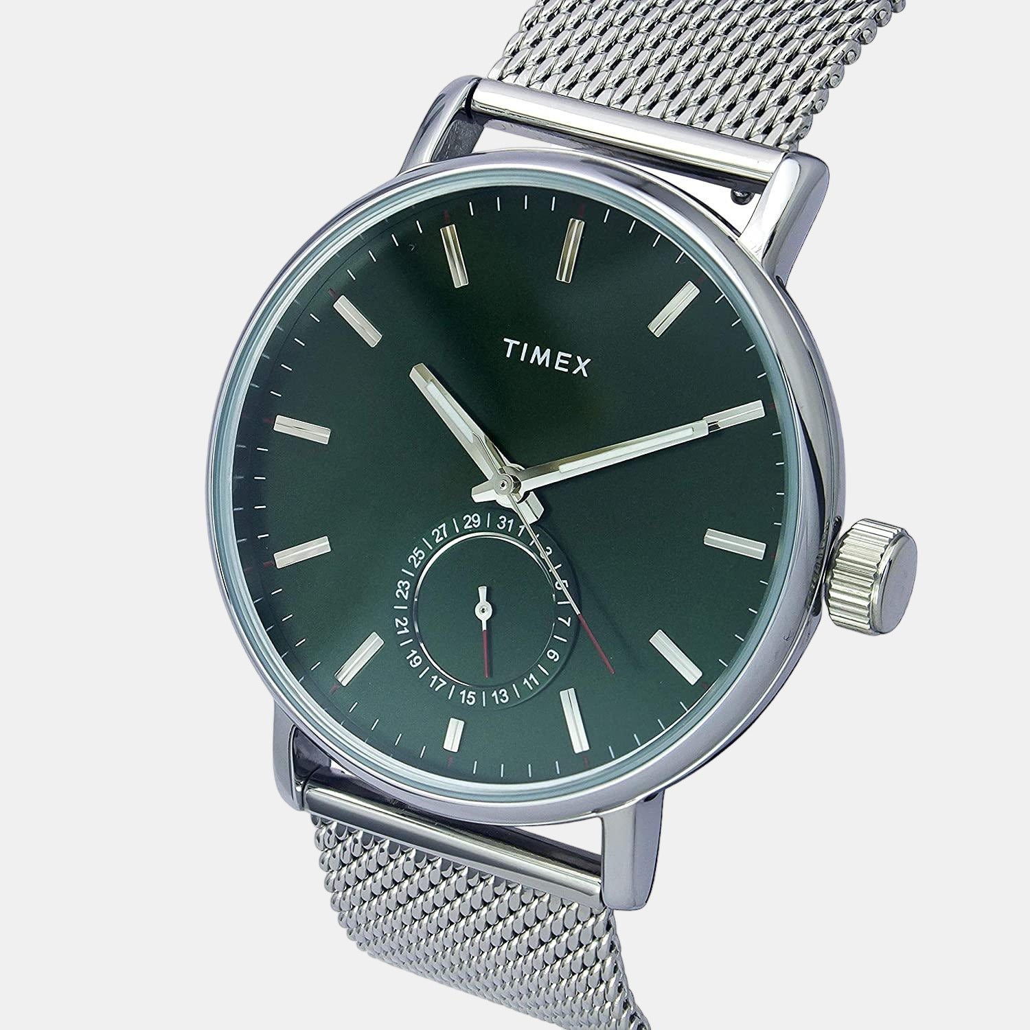 Timex Men Round Green watch