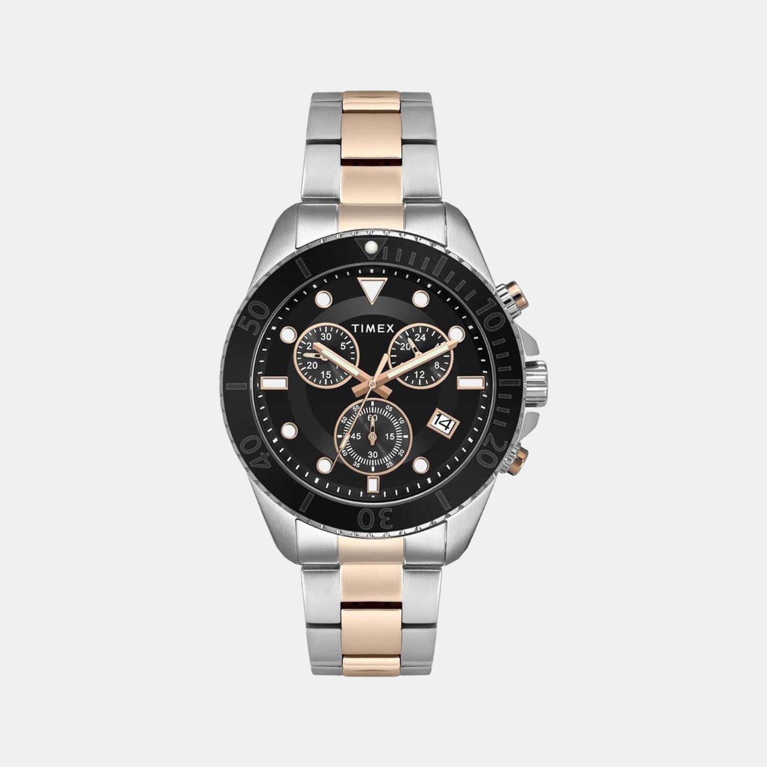 Timex Round Black Chronograph watch