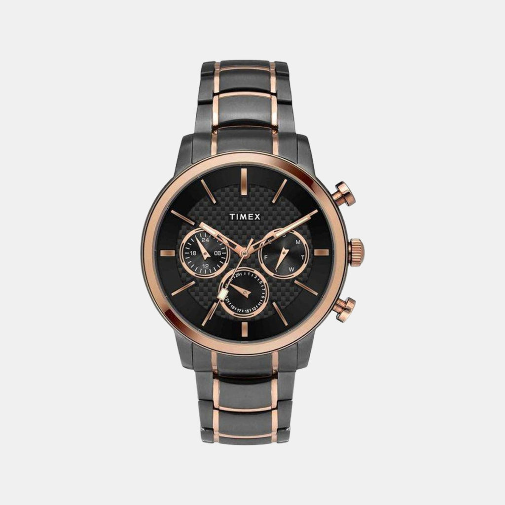 Timex Round Black Chronograph watch