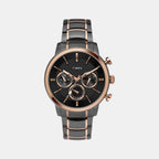 Timex Round Black Chronograph watch
