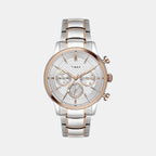 Timex Round Silver Chronograph watch