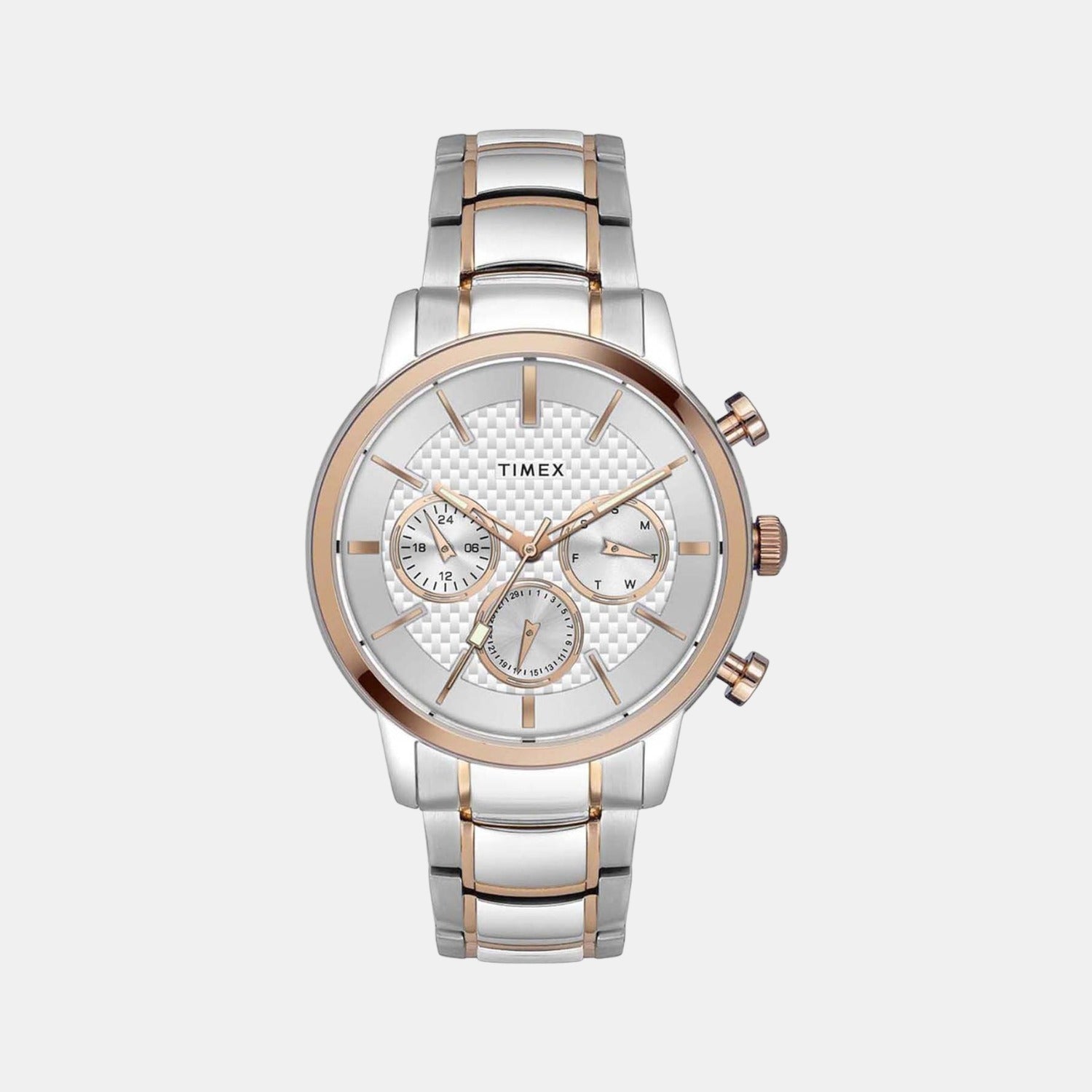 Timex Round Silver Chronograph watch