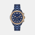 Timex Round Blue Chronograph watch