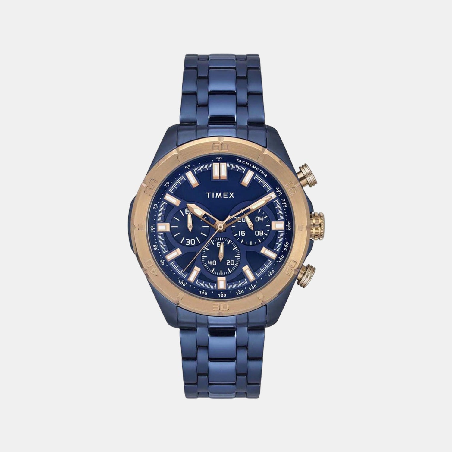 Timex Round Blue Chronograph watch