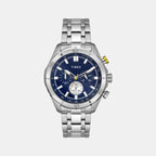 Timex Round Blue Chronograph watch