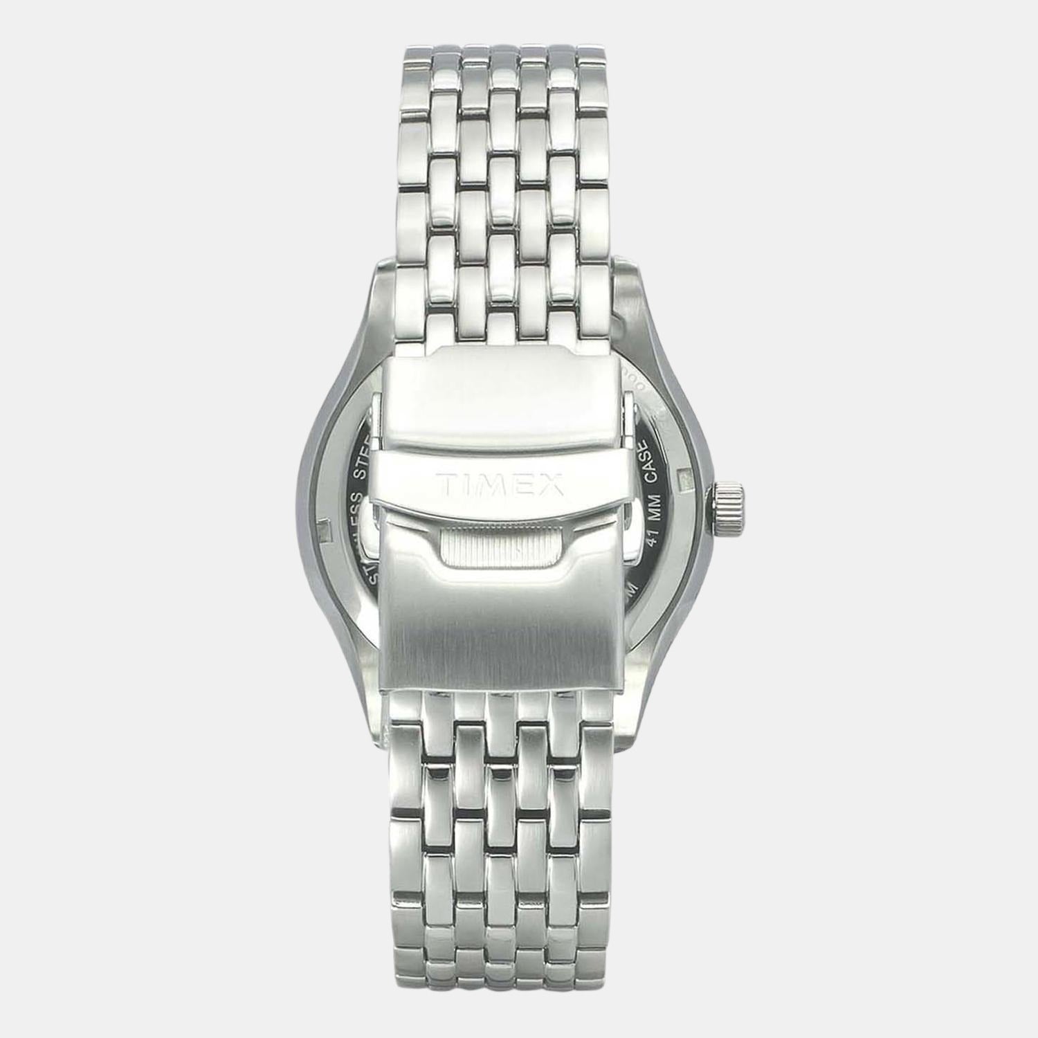Timex Men Round Silver watch