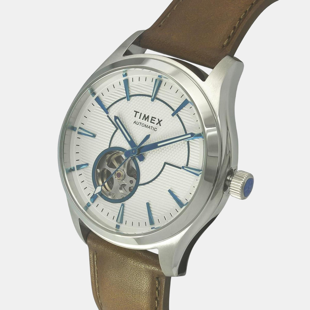 Timex Men Round Silver watch