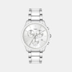 Timex Round Silver Chronograph watch