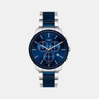 Timex Round Blue Chronograph watch
