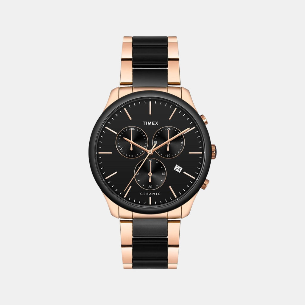 Timex Round Black Chronograph watch