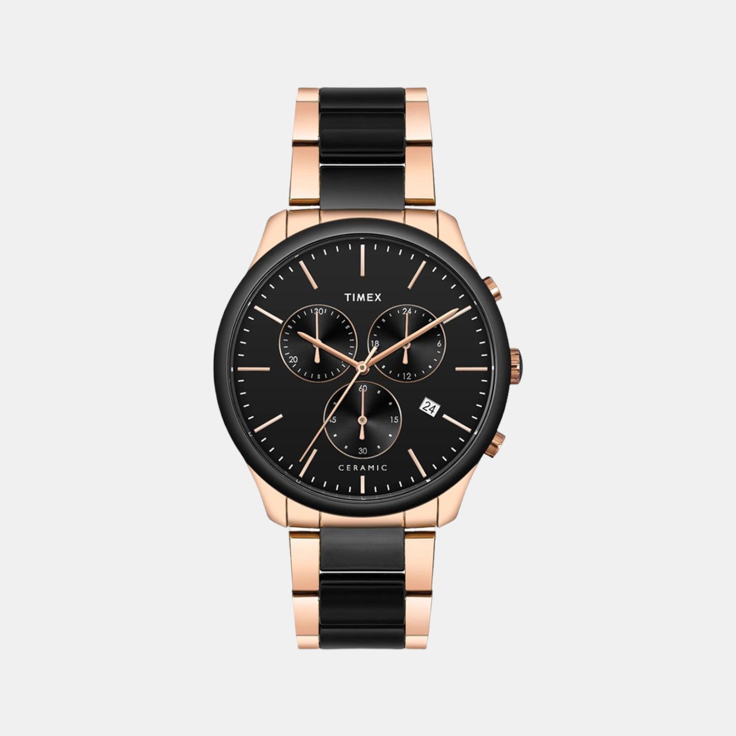 Timex Round Black Chronograph watch