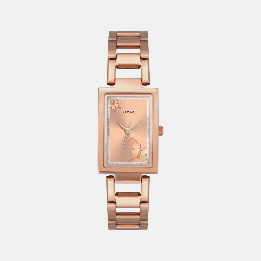 Timex Rectangular Rose Gold Analog watch