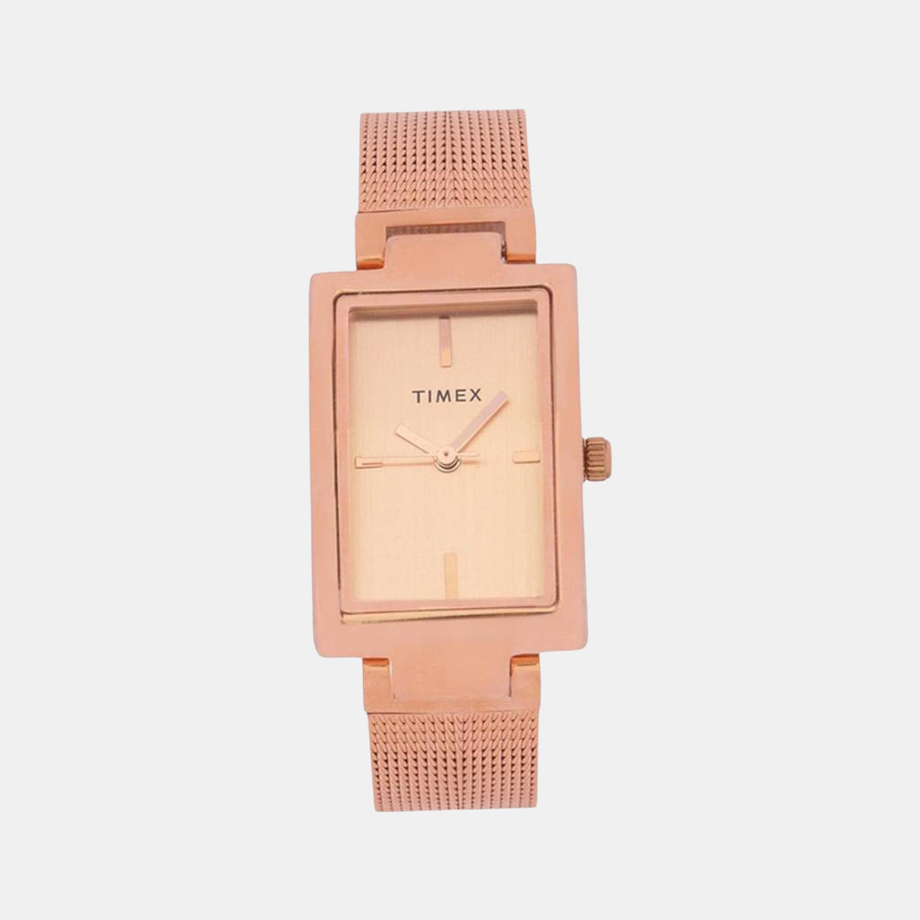 Timex Rectangular Rose Gold Analog watch