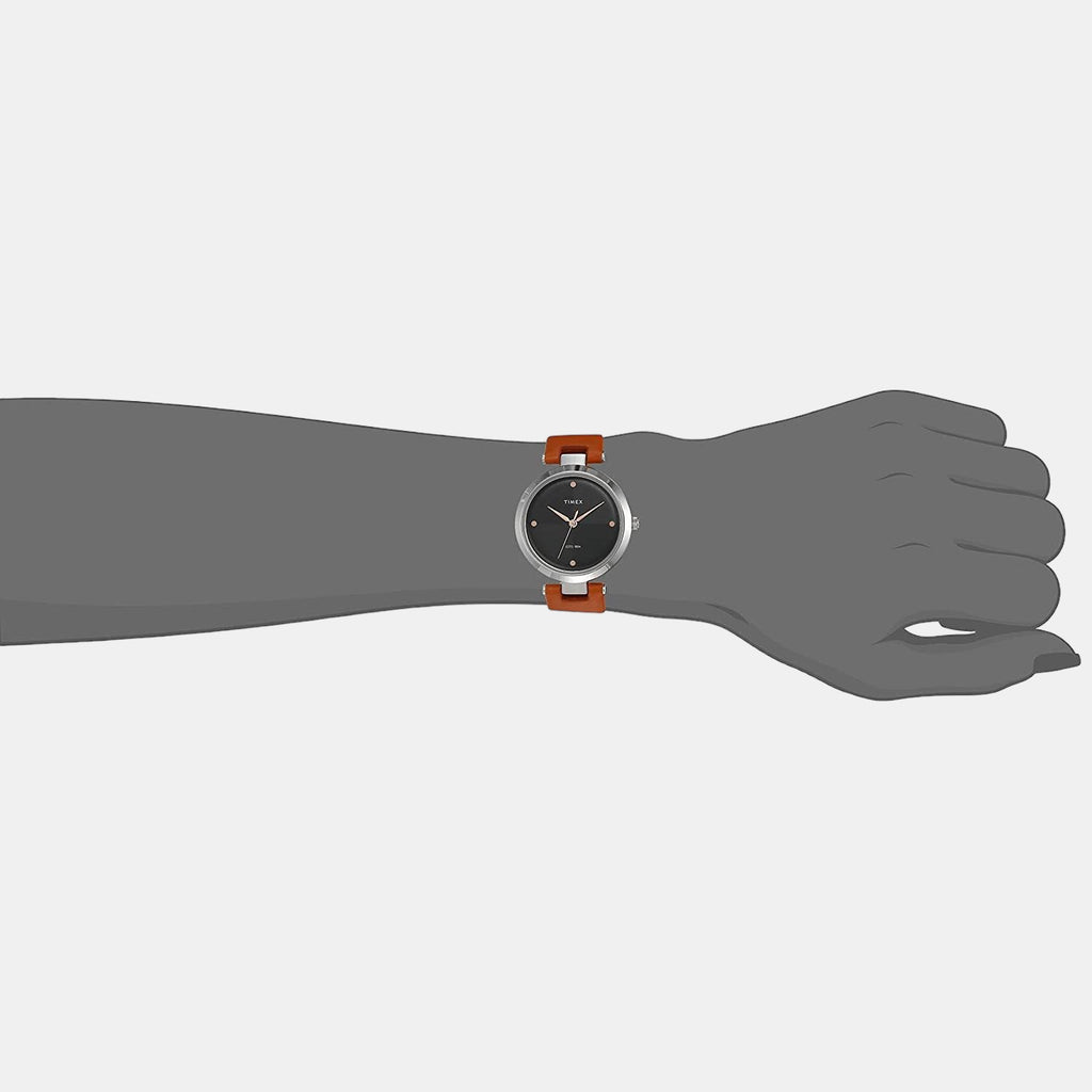 Timex Leather Black watch