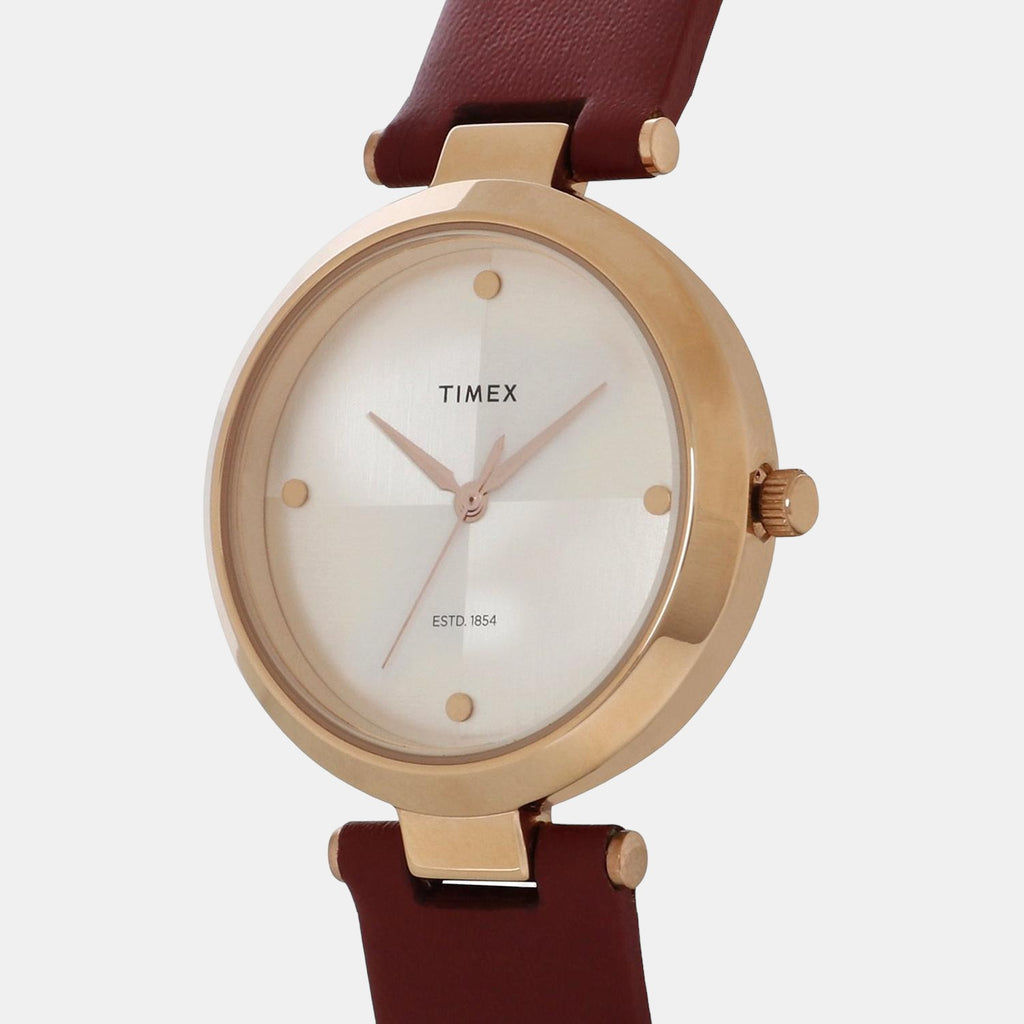Timex Women Round Silver watch