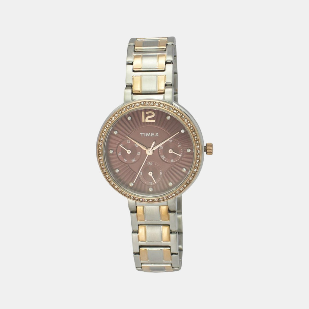 Timex Round Brown Chronograph watch