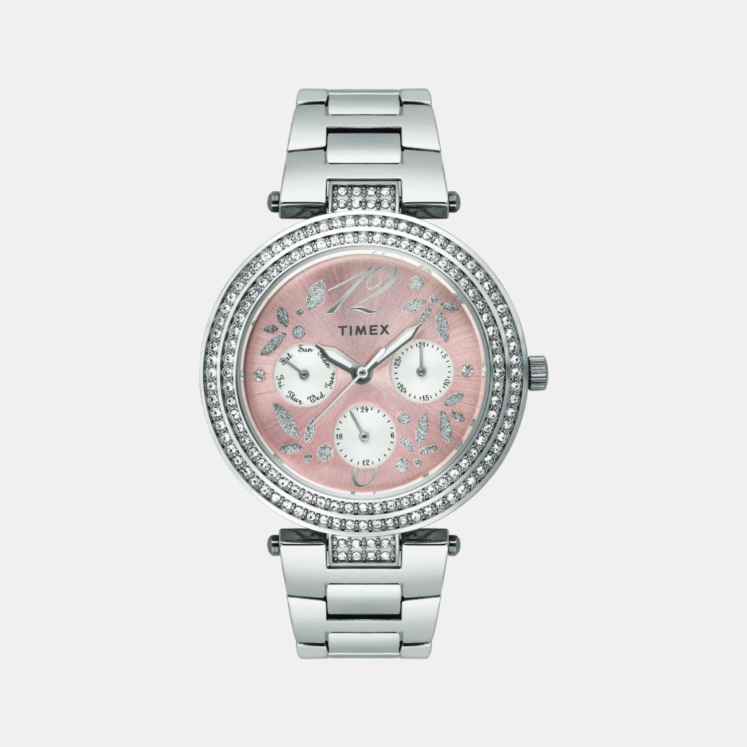 Timex Round Silver Chronograph watch