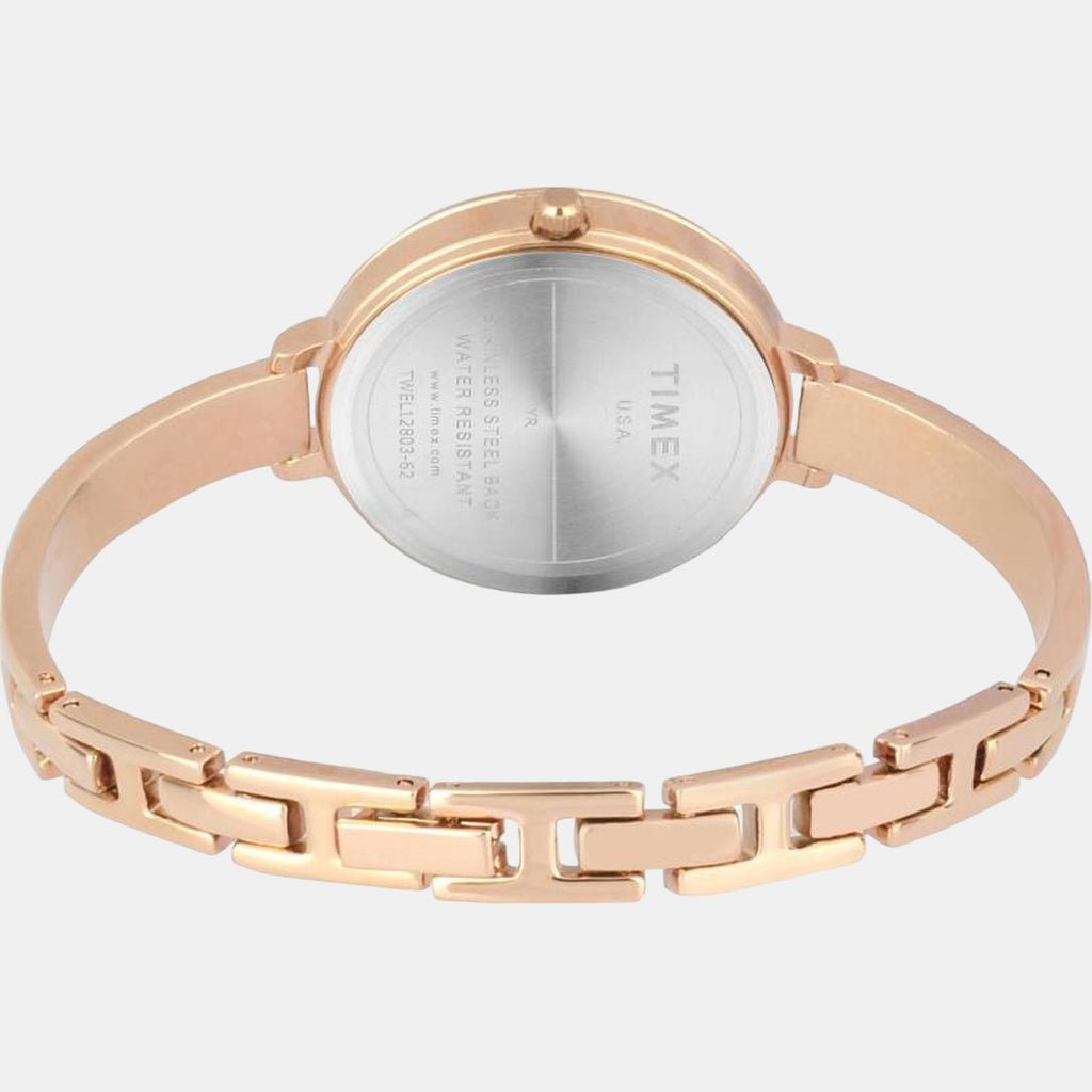 Timex Women Round Rose Gold watch