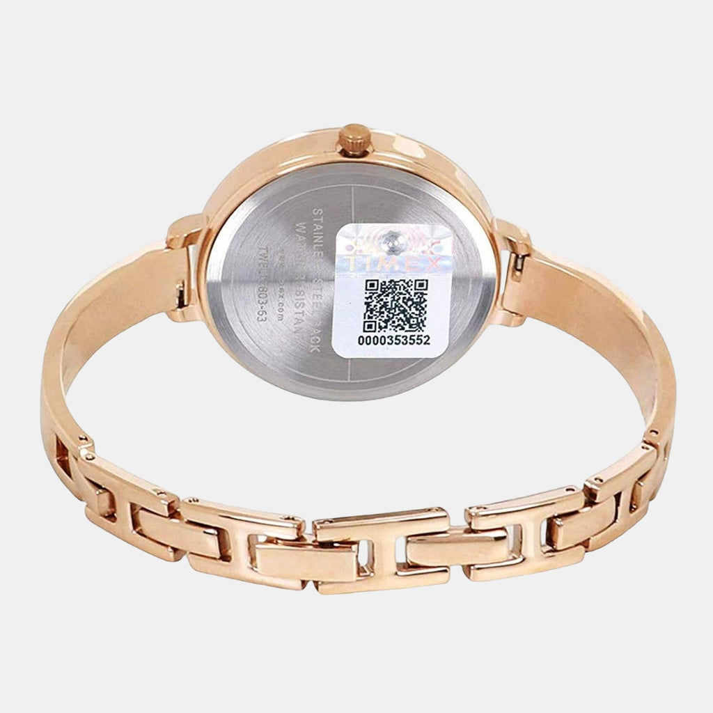 Timex Women Round Beige watch